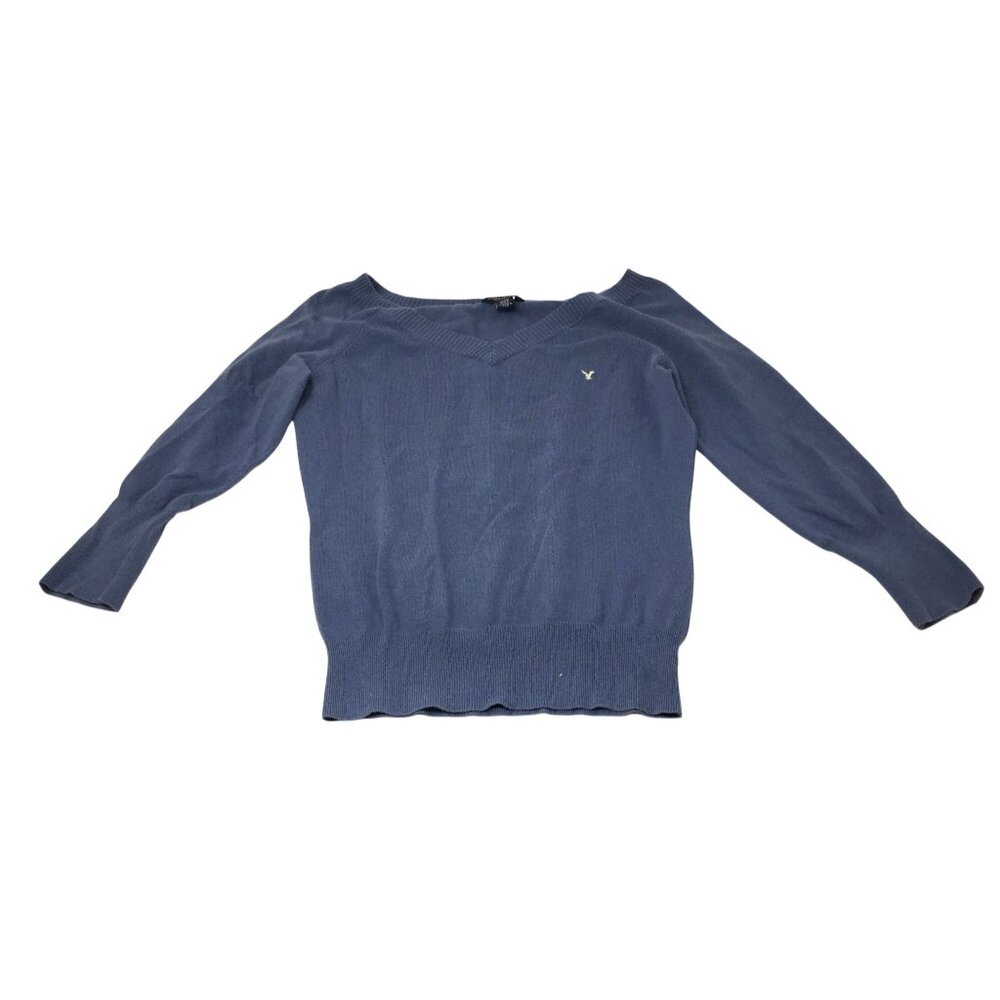 American Eagle Outfitters Women's Blue Long Sleeve Shirt Size Medium - Picture 1 of 8